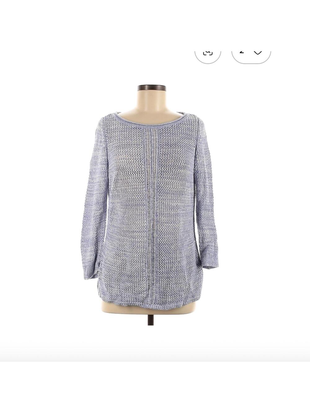 White House Black Market Blue Pullover Sweater Size M